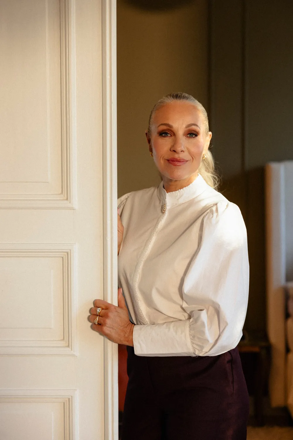Janne Formoe Bisnissblusen bluse hvit tencel