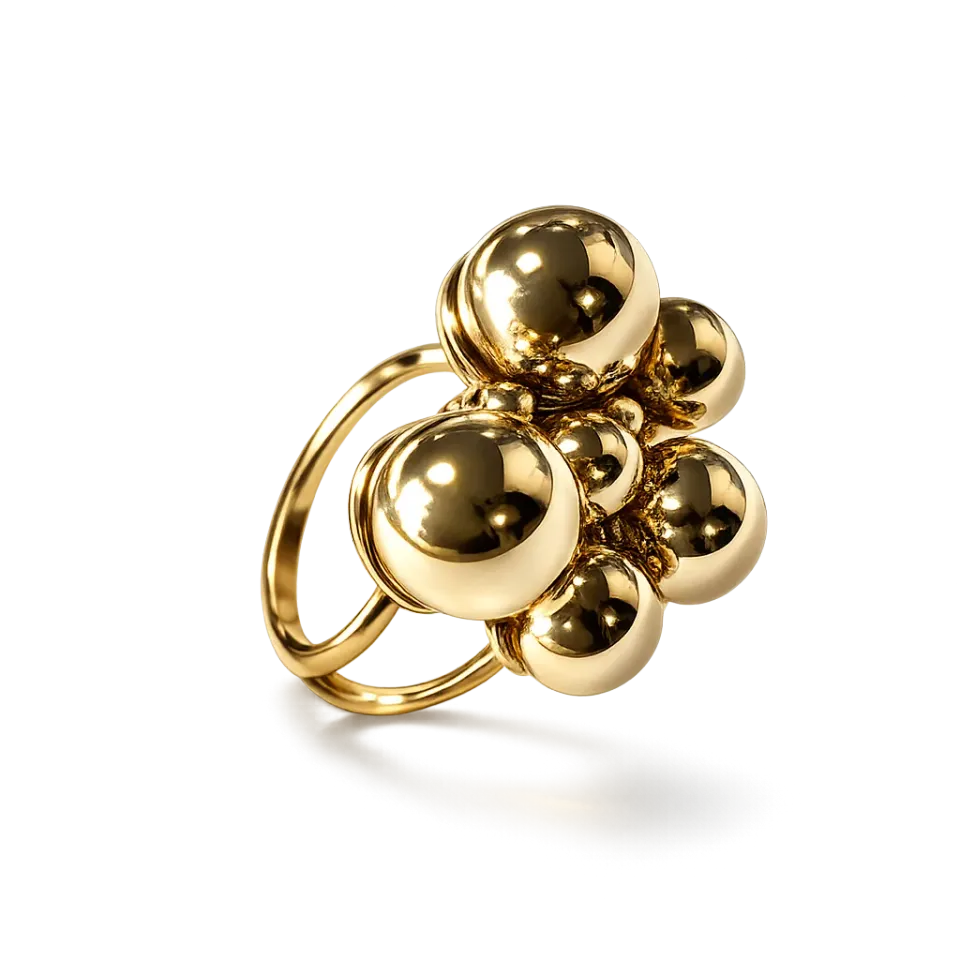 IOAKU Berry Maxi ring gull 2x2,5cm