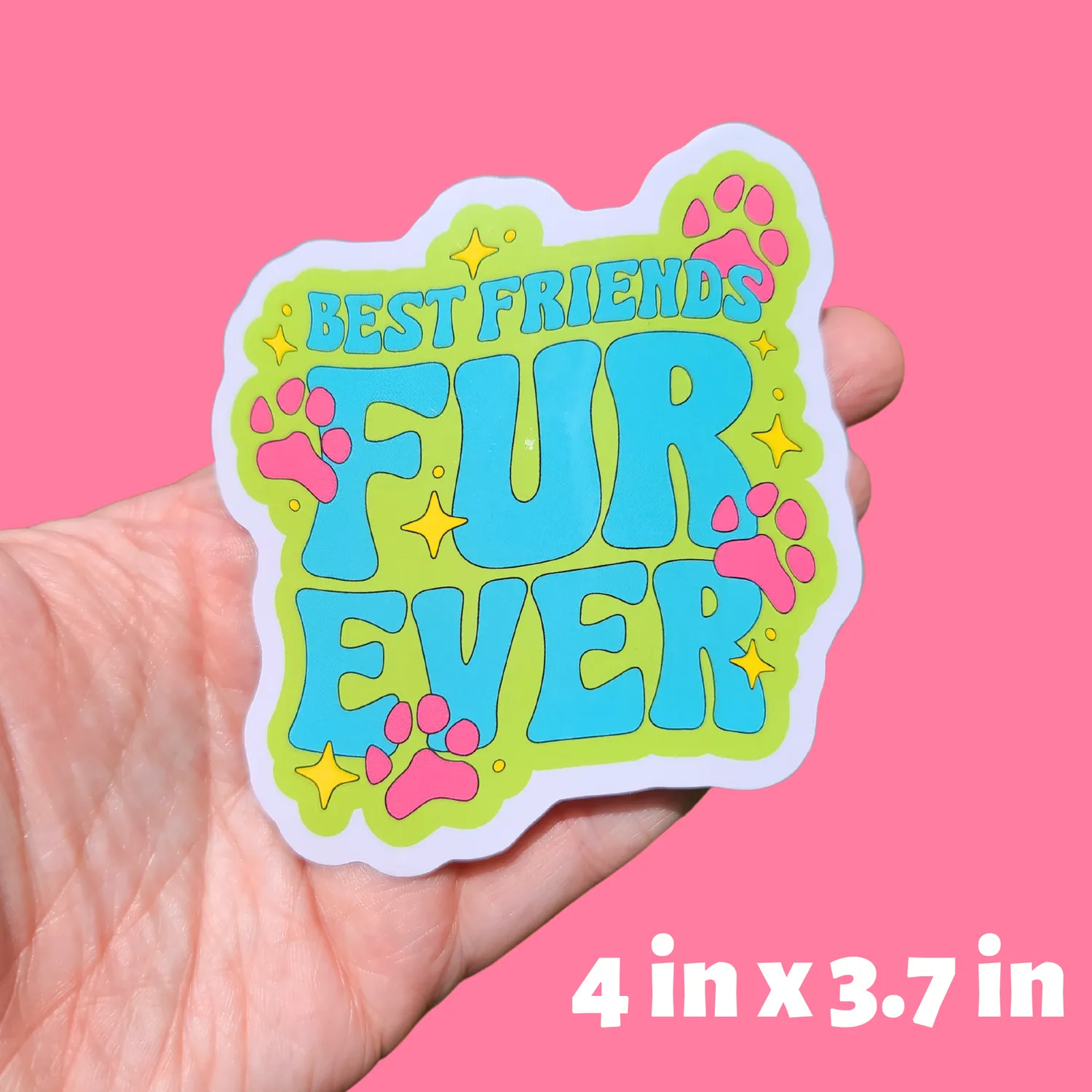 MiniKitty Best Friends Fur Ever klistremerke vinyl vanntett