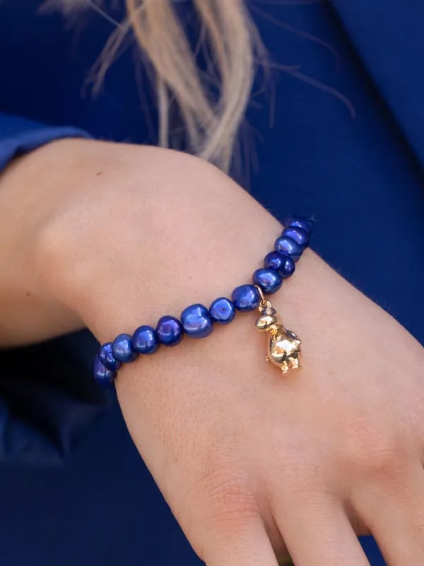 pfg Stockholm Moomin Pearl armbånd blå perle