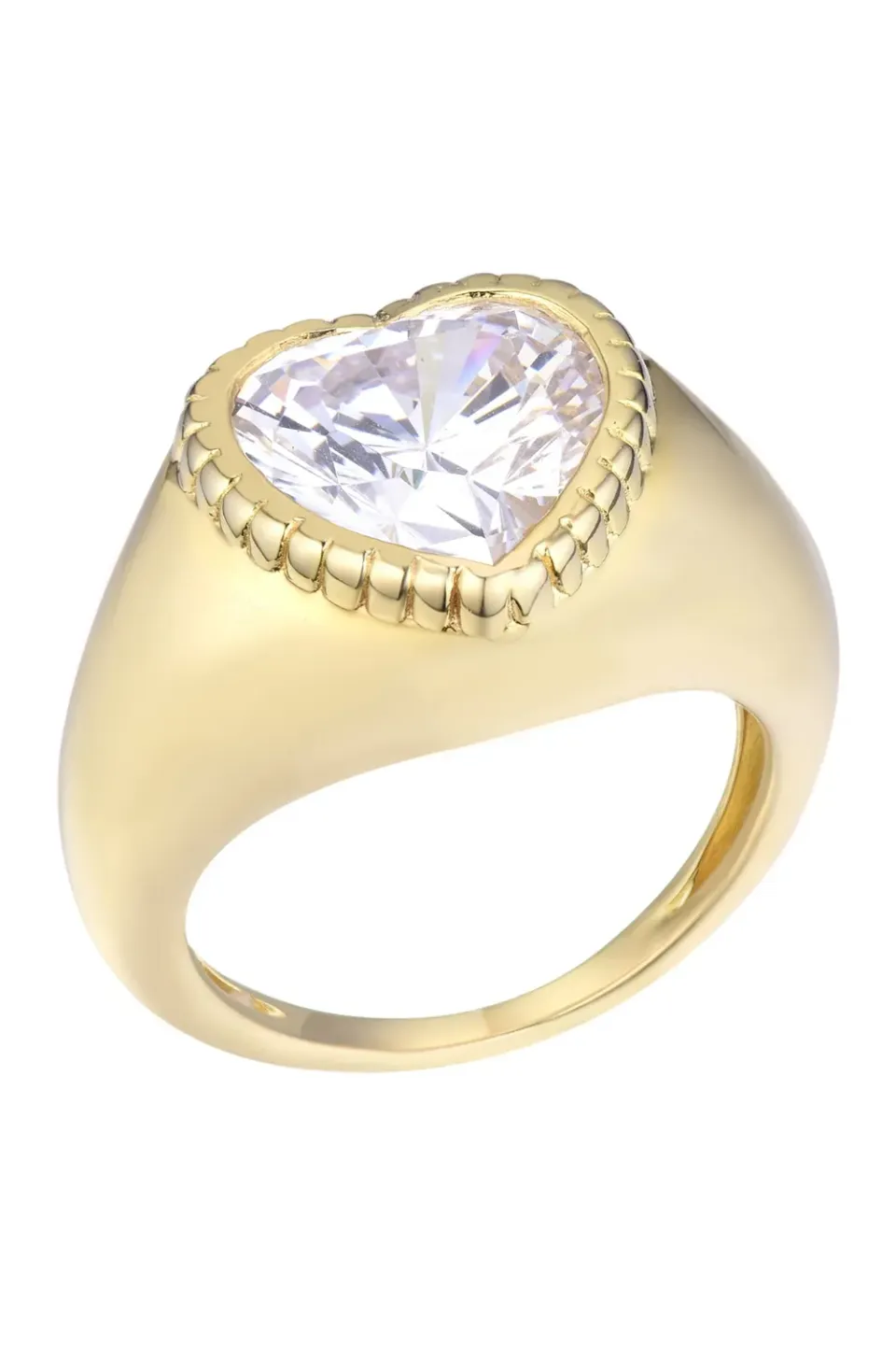 Janne Formoe Tone ring gullbelagt hjertestein
