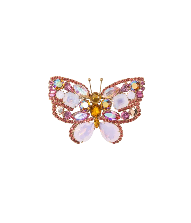 Loren Hope Small Butterfly brosje Rose Opal unik