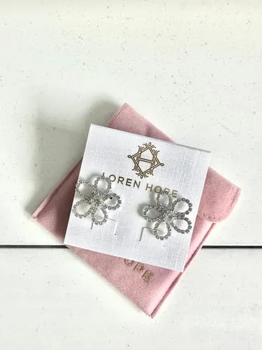 Loren Hope Leilani øredobber crystal blomst 2,5cm