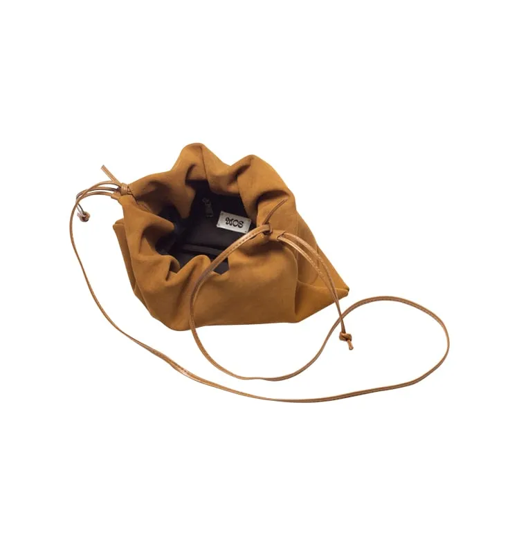 Wos Gia veske semsket brunt skinn clutch