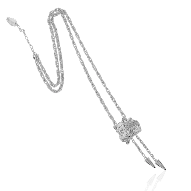 IOAKU Fierce Lion halskjede gull 100 cm langt