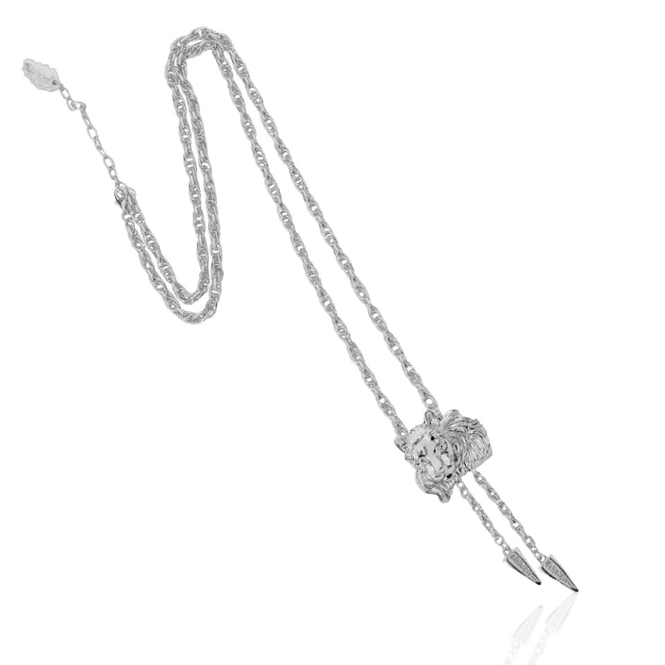 IOAKU Fierce Lion halskjede gull 100 cm langt