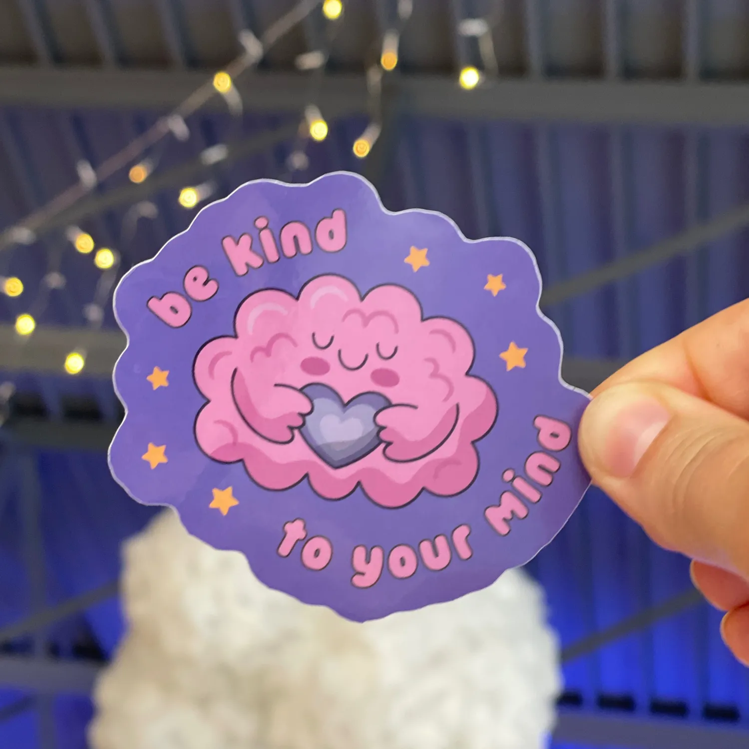 MiniKitty Be Kind To Your Mind klistremerke 7,6 cm vinyl vanntett