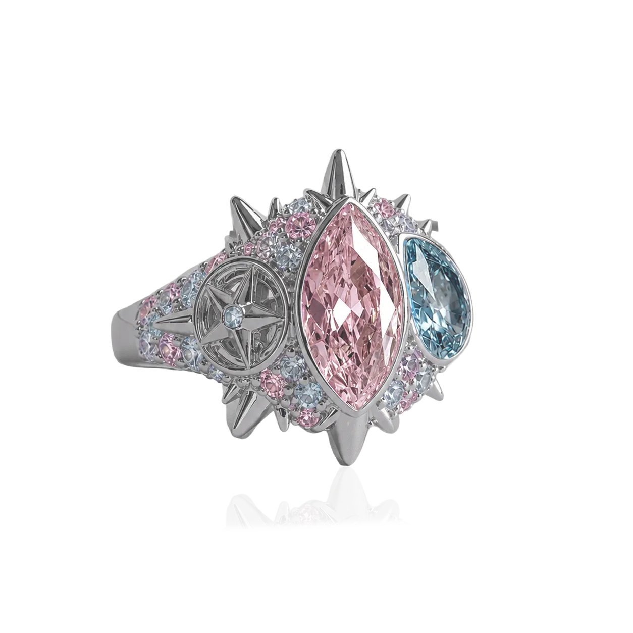 IOAKU Elecktra Sparkle Multi ring gull multi