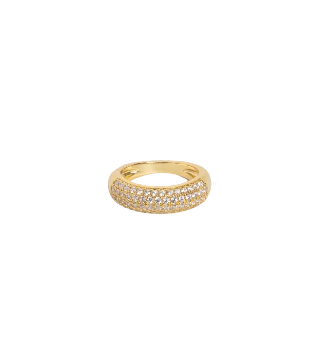 Loren Hope Veyra Ring gull pavé str 7-8 bred