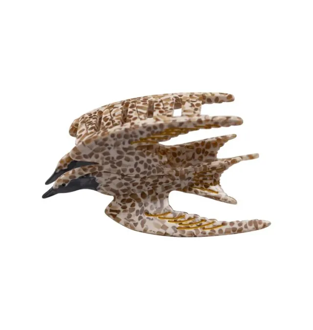 Wos WOS UP Swallow hårklype beige brun 9,5 cm