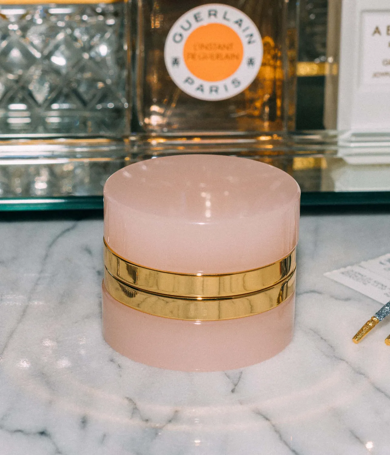 Loren Hope Opaline smykkeskrin rosa lite glass