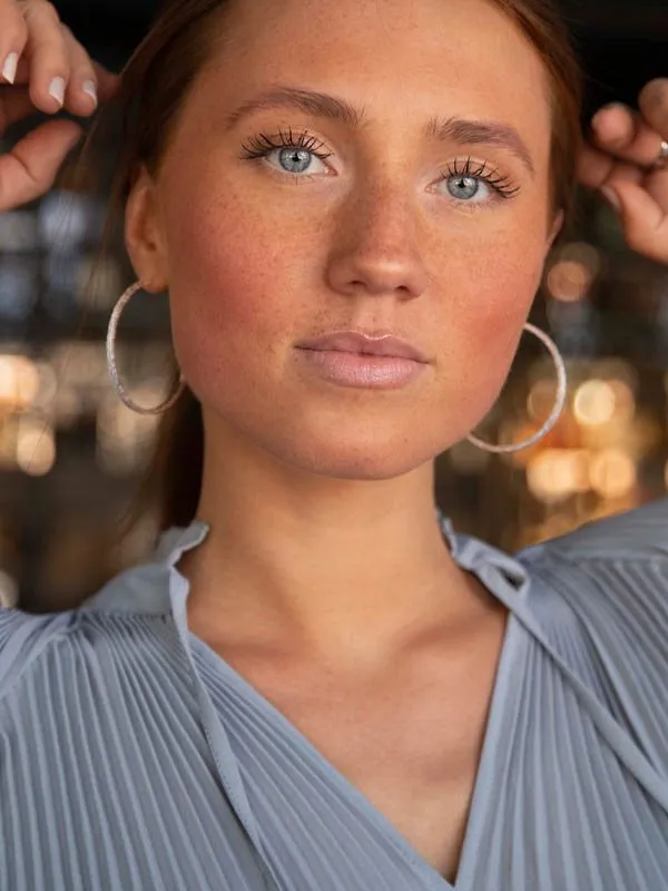 pfg Stockholm Suzy Q hoop øredobber sølv store