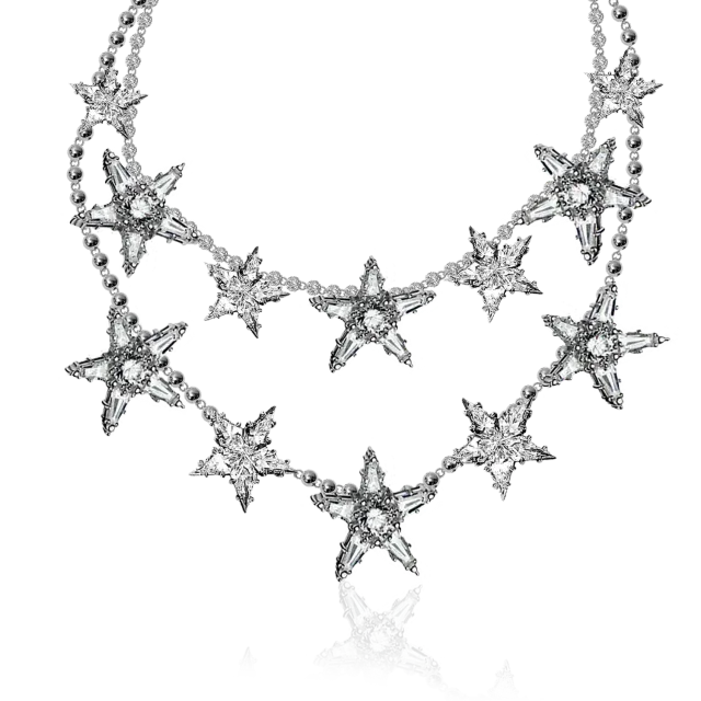 IOAKU Starlumen Crystal Multi halskjede gull
