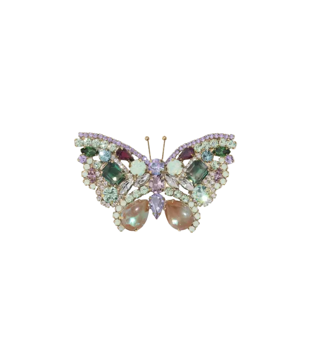 Loren Hope Medium Butterfly brosje chrysolite opal amethyst violet