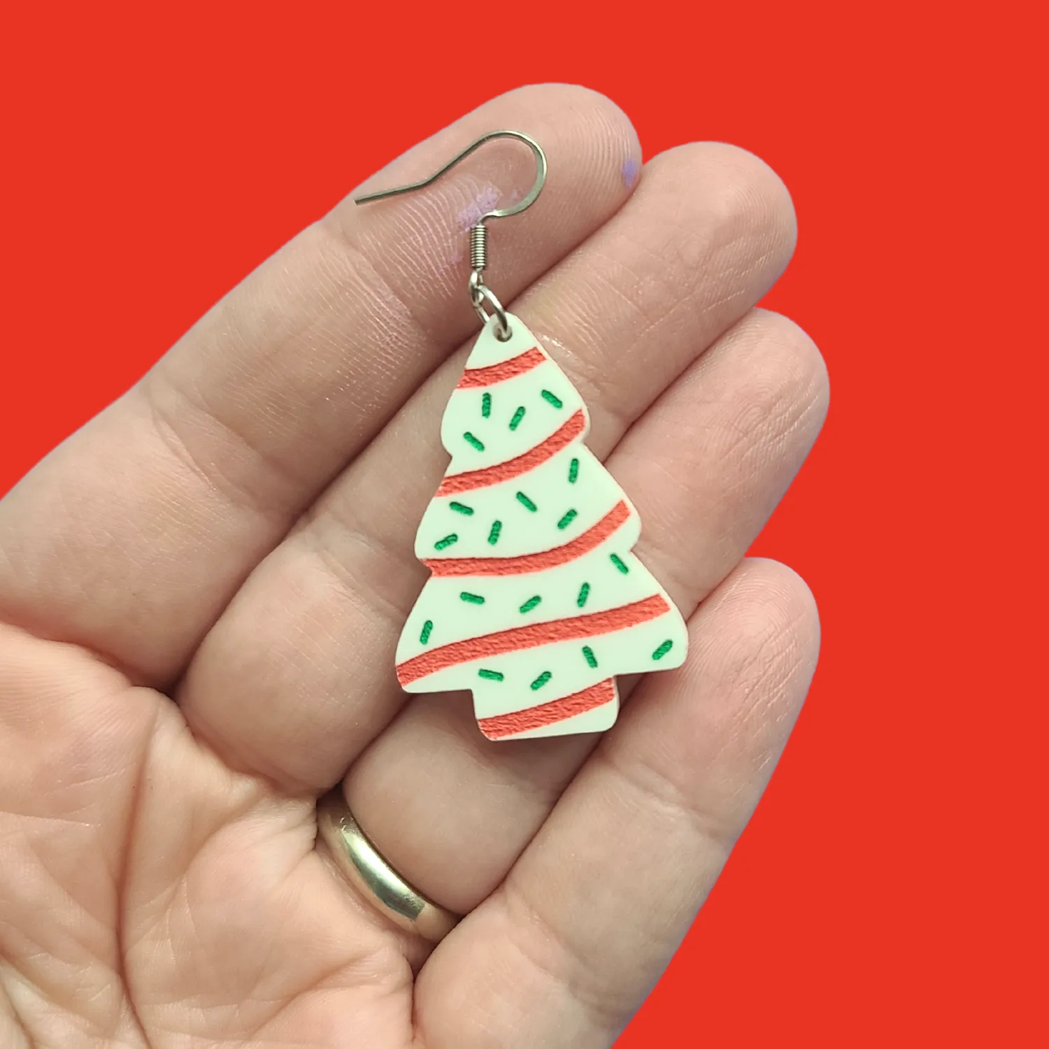 MiniKitty Christmas Snack Cake Tree øredobber jul