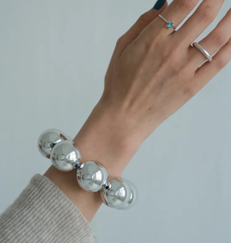 Wos Ginny Ginny armbånd sølv 6 cm statement