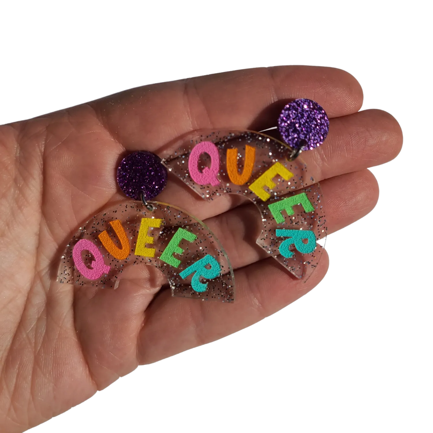 MiniKitty Queer Rainbow Arches øredobber regnbue