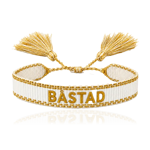 IOAKU Woven Båstad armbånd hvit flettet