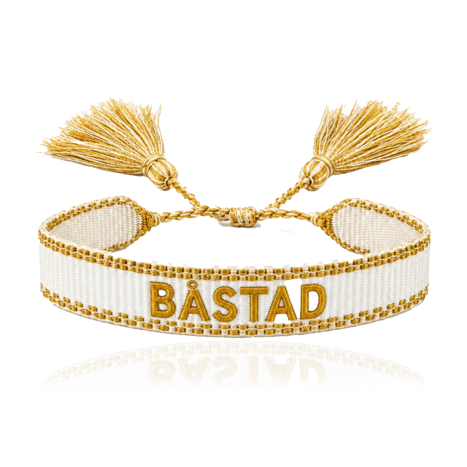IOAKU Woven Båstad armbånd hvit flettet