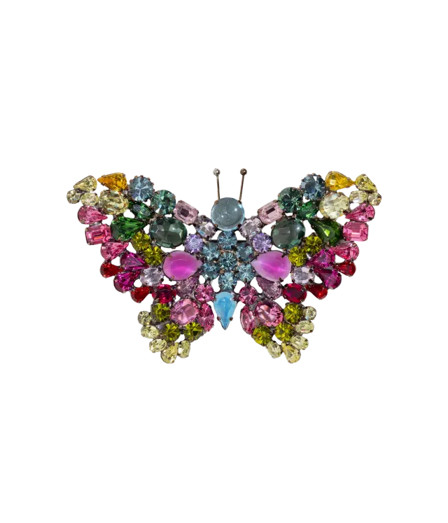 Loren Hope X-Large Butterfly brosje Jonquil krystall