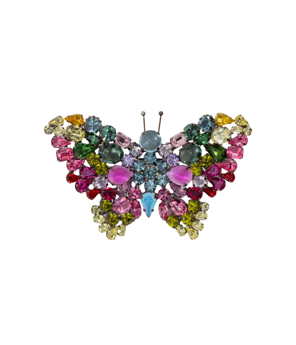 Loren Hope X-Large Butterfly brosje Jonquil krystall