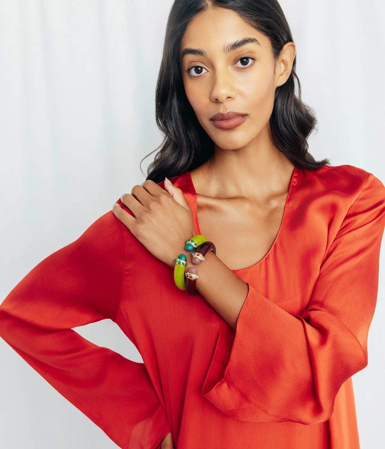 Loren Hope Cordelia Cuff armring chartreuse