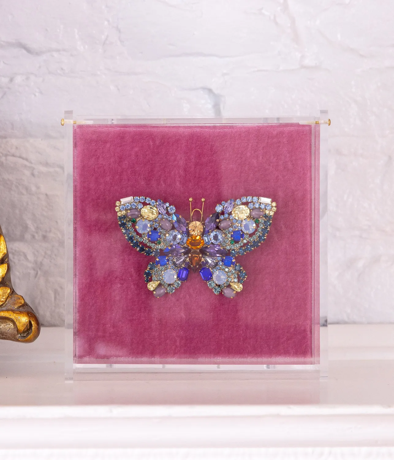 Loren Hope Butterfly brosje Blue Opal unik