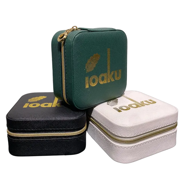 IOAKU Exclusive Jewelry Box smykkeskrin svart PU-skinn