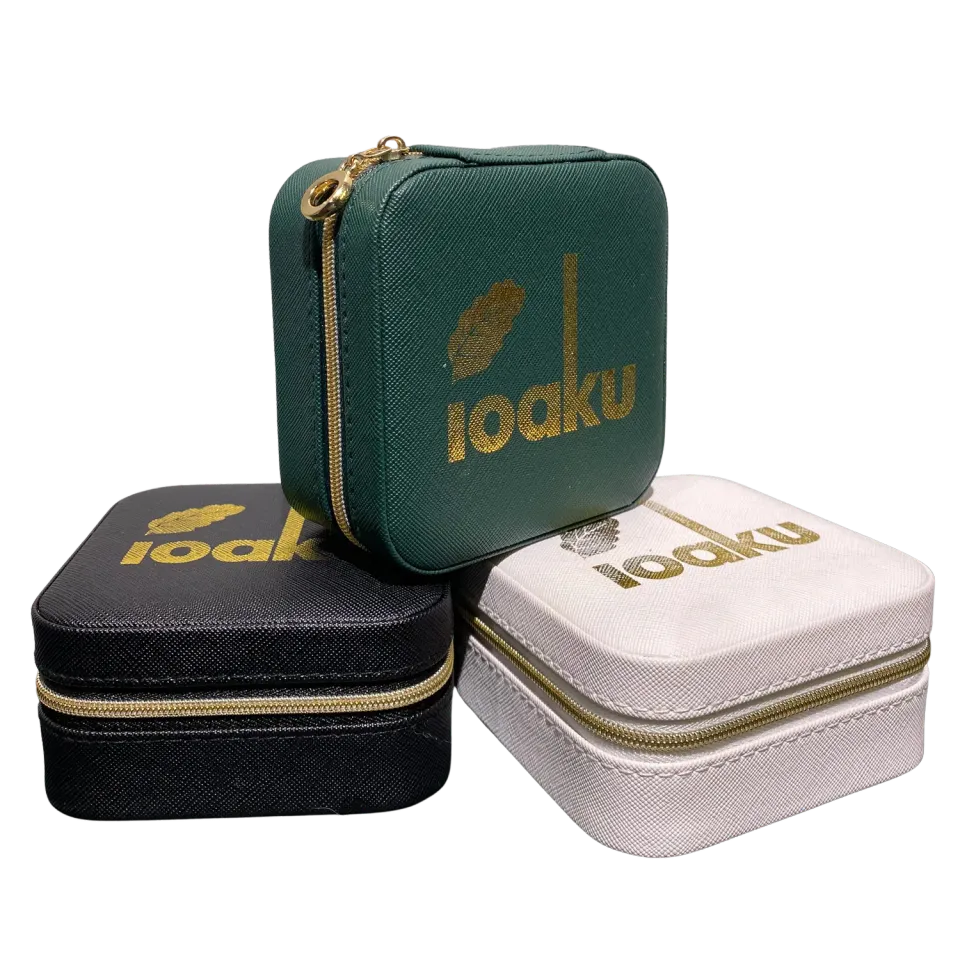 IOAKU Exclusive Jewelry Box smykkeskrin svart PU-skinn