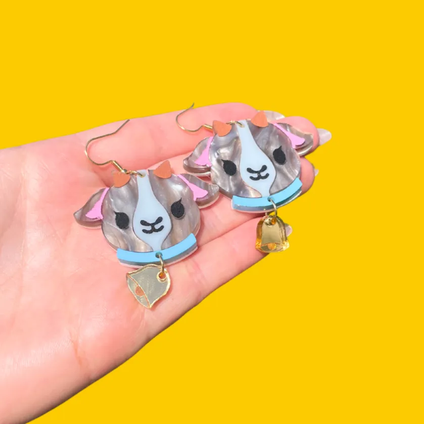 MiniKitty Goat Earrings øredobber akryl allergivennlig
