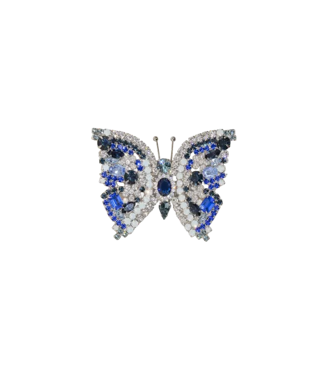 Loren Hope Small Butterfly Crystal Montana Sapphire brosje