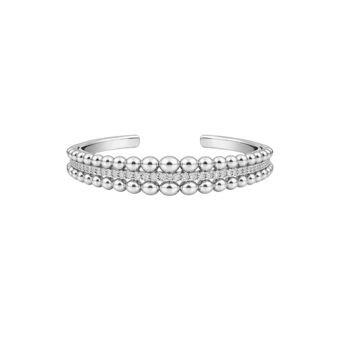IOAKU Bubble Pavé cuff armbånd gull krystaller