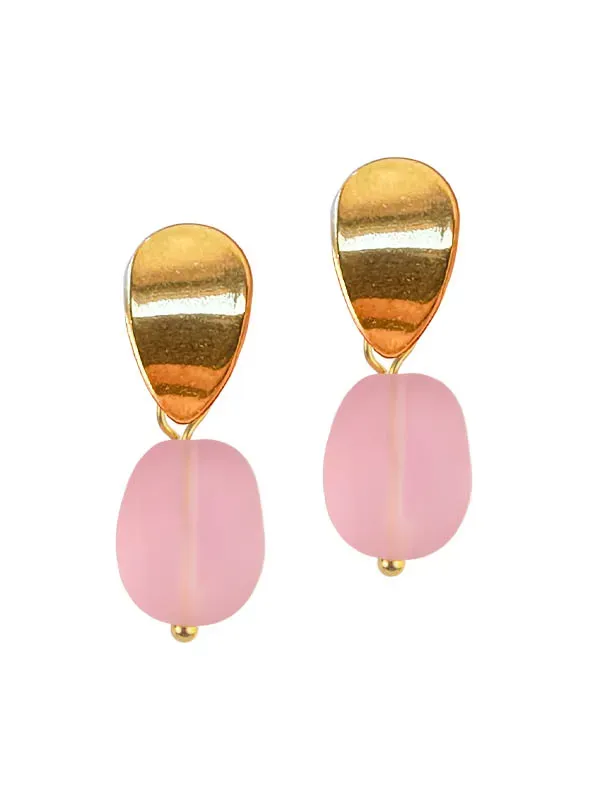 pfg Stockholm Summer Candy øredobber rosa gull