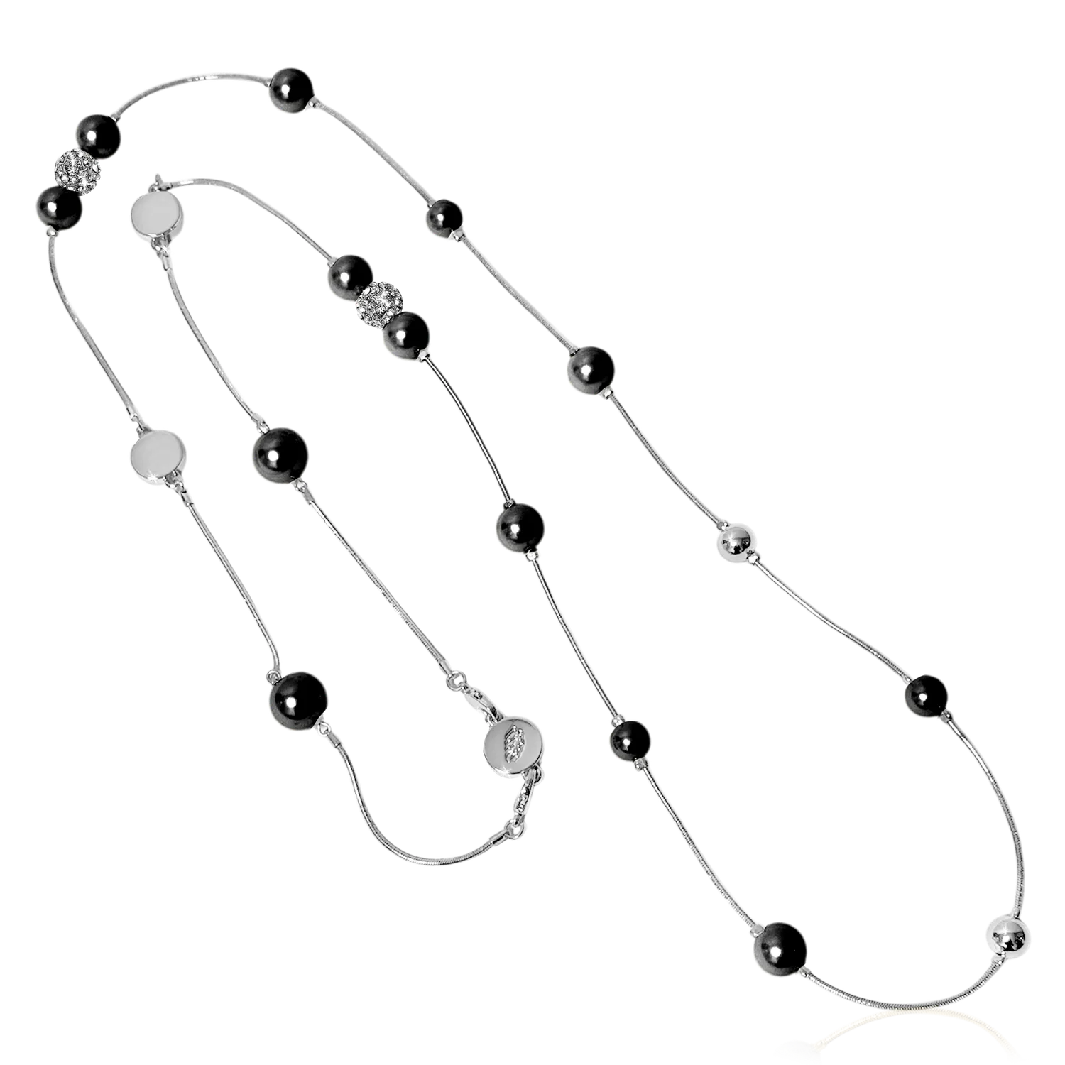 IOAKU Berry Pearl Sparkle halssmykke svart messing
