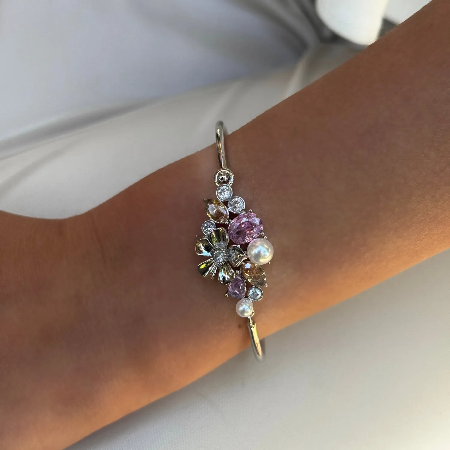 IOAKU La Fleur Sirene Garden Cuff armbånd rosa