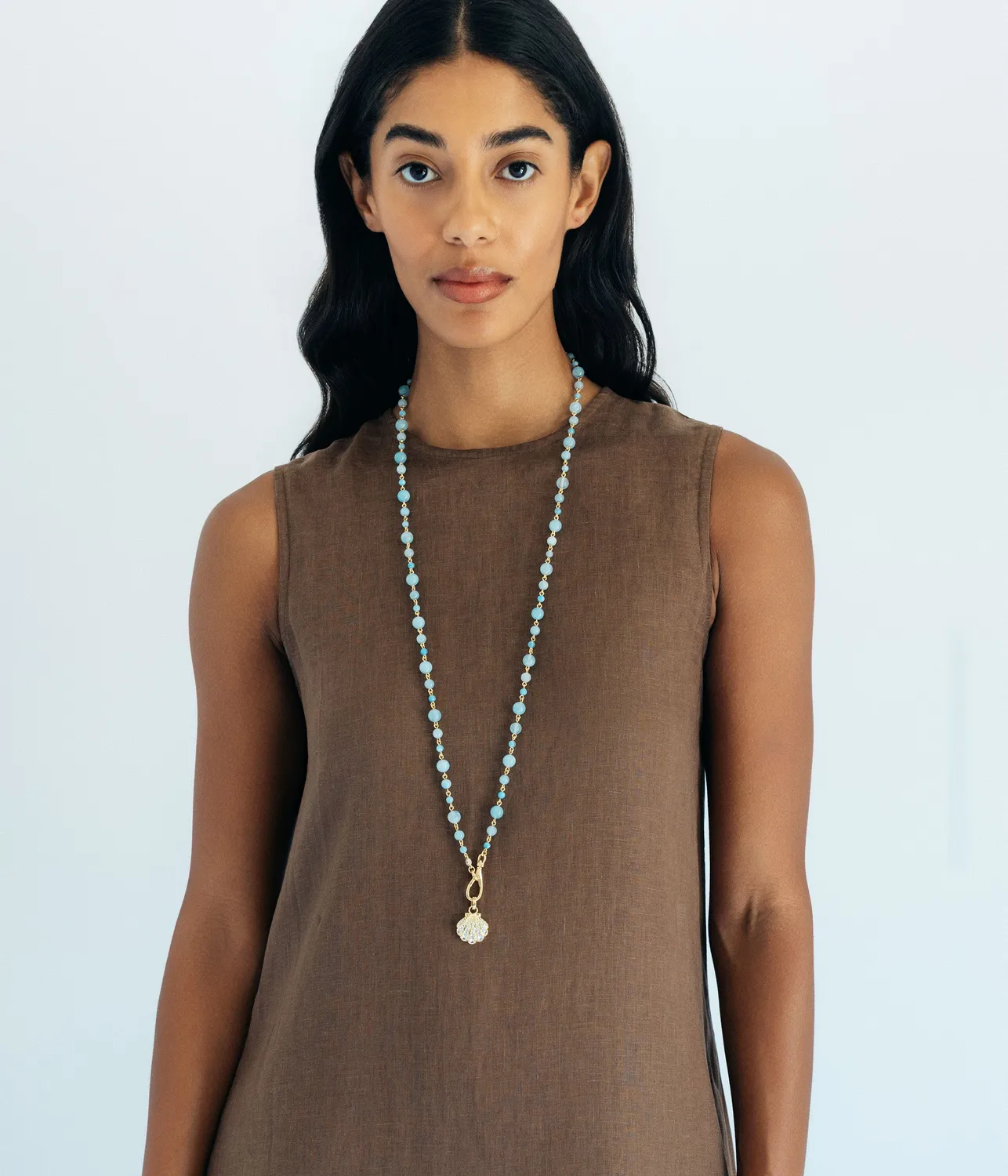 Loren Hope Darya Shell halskjede multi 94 cm