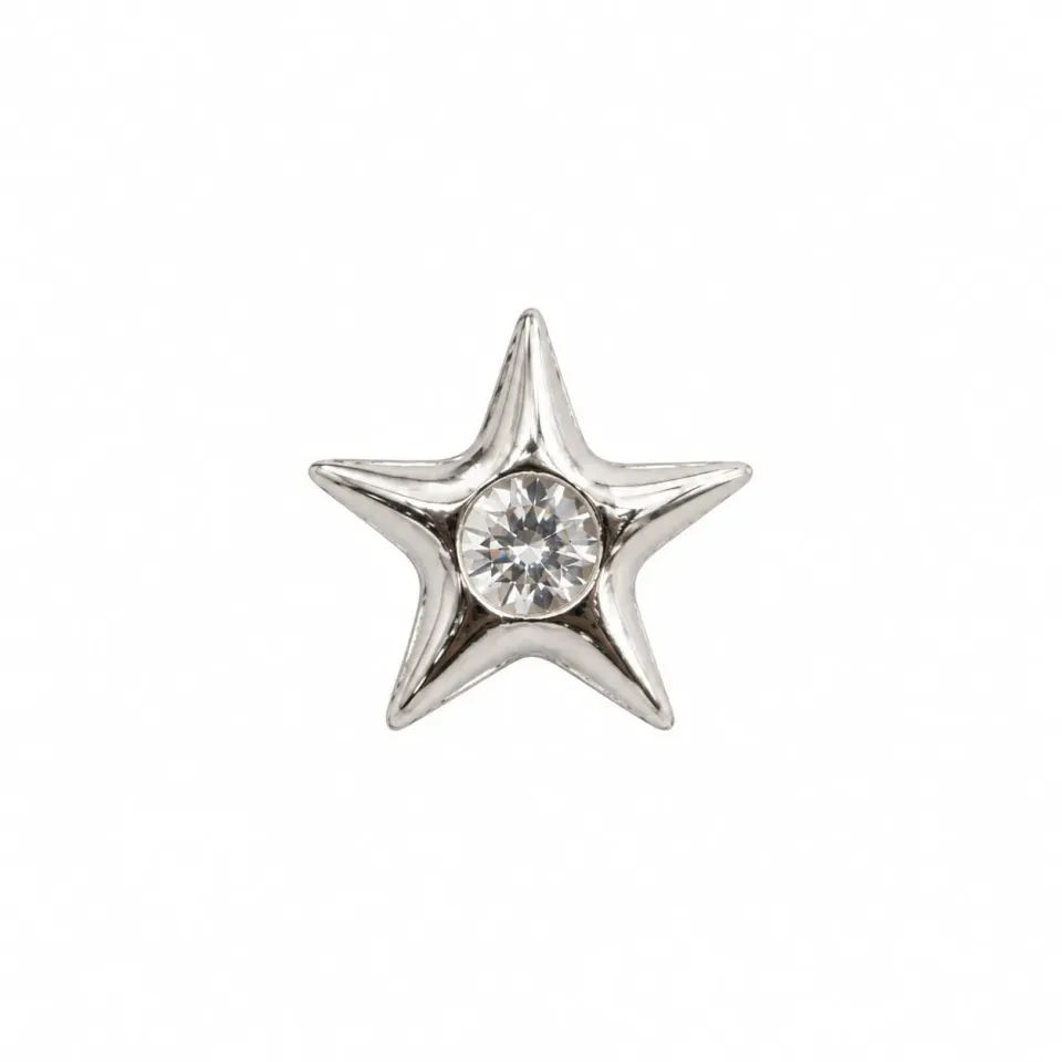 Wos Vivi stud 925 sølv hvit singel