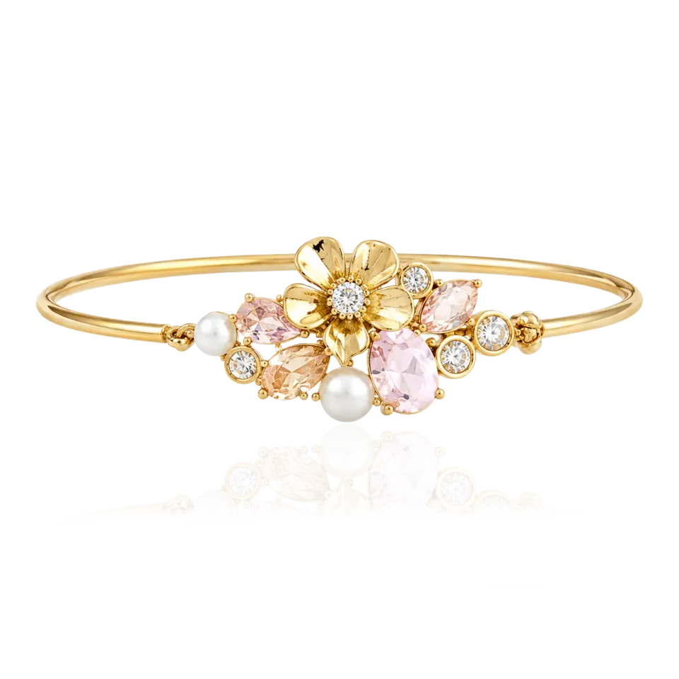 IOAKU La Fleur Sirene Garden Cuff armbånd rosa