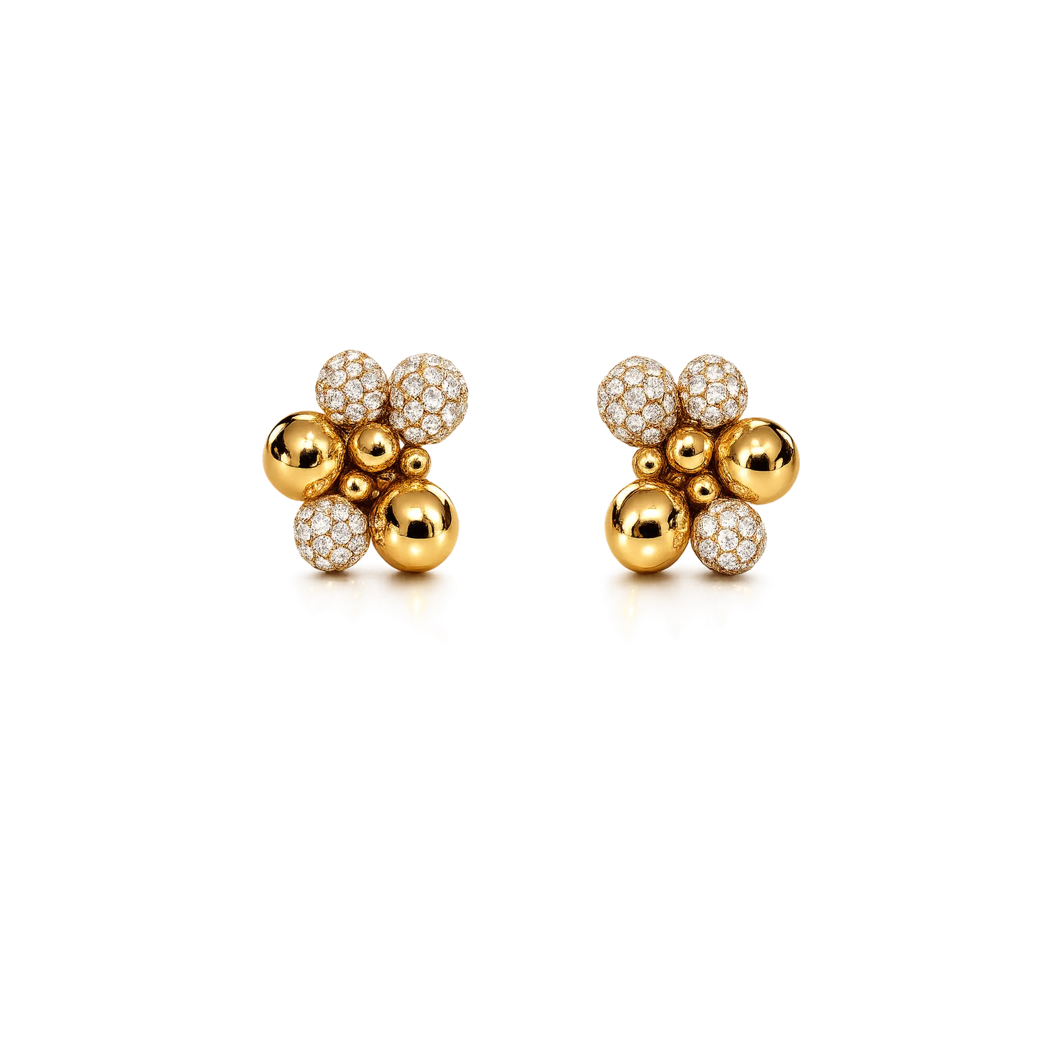 IOAKU Berry Sparkle studs øredobber gull 2,2 cm