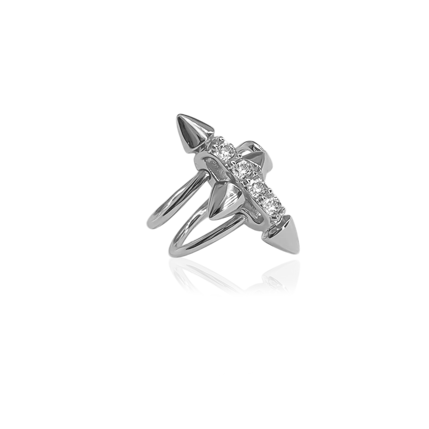 IOAKU Eternal Cross ring gull 3 cm justerbar