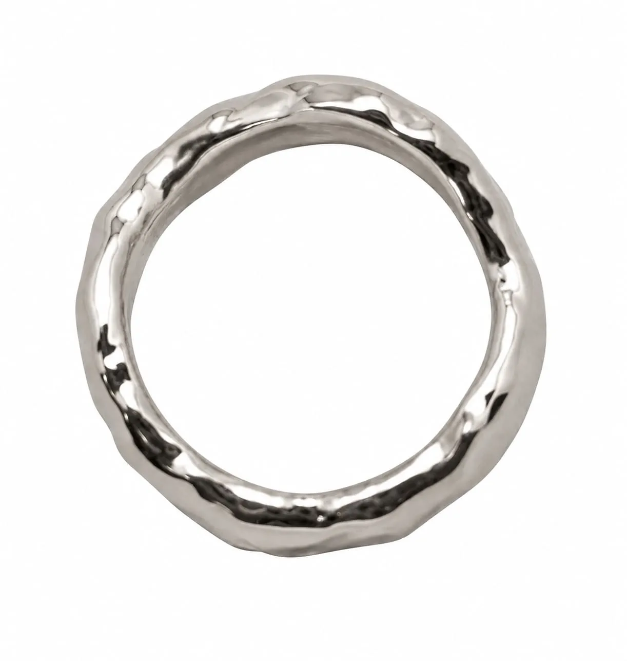 Wos Up Sam ring sølv bølget 5mm skulpturell