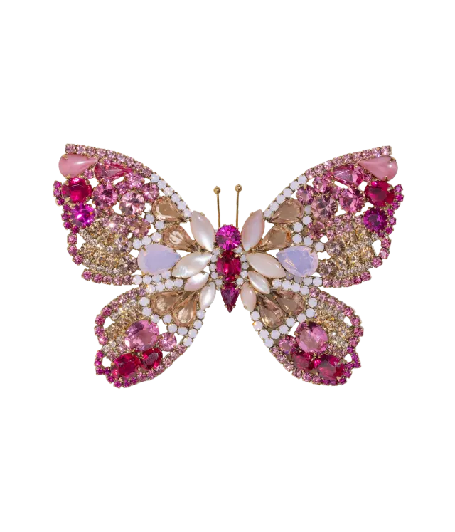 Loren Hope Butterfly X-Large brosje rosa skjell