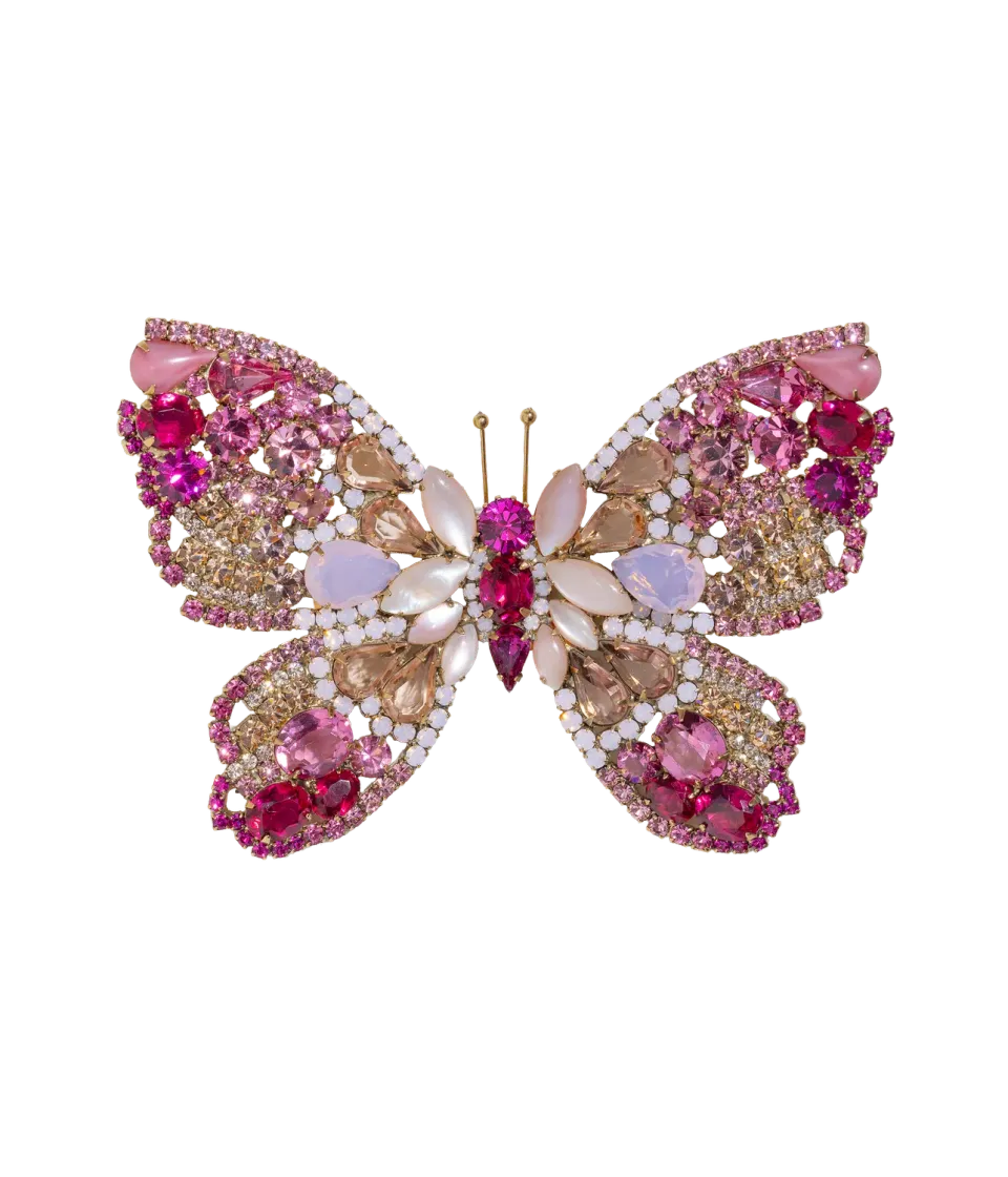 Loren Hope Butterfly X-Large brosje rosa skjell