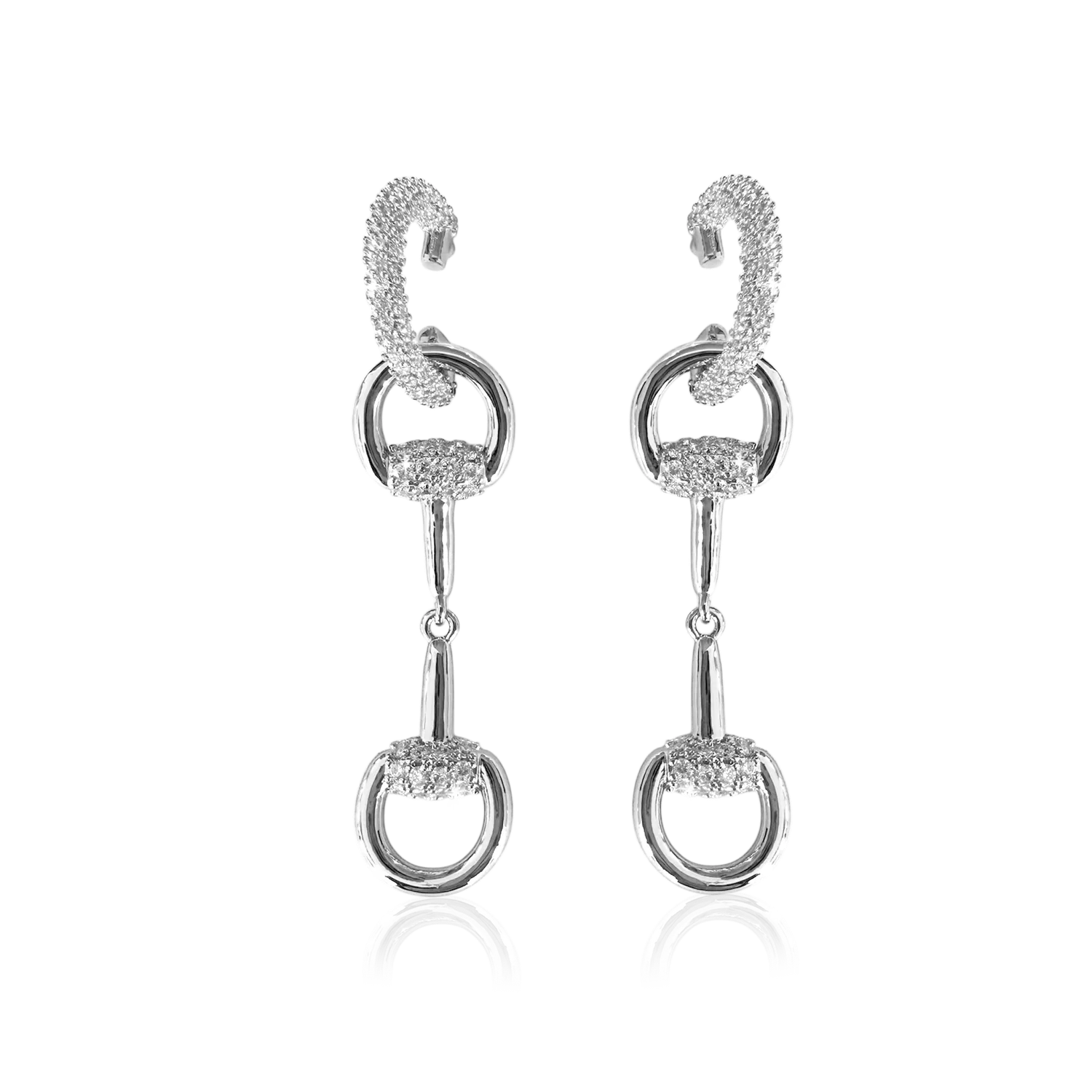 IOAKU Horsebit Sparkle øredobber gull nikkel fri