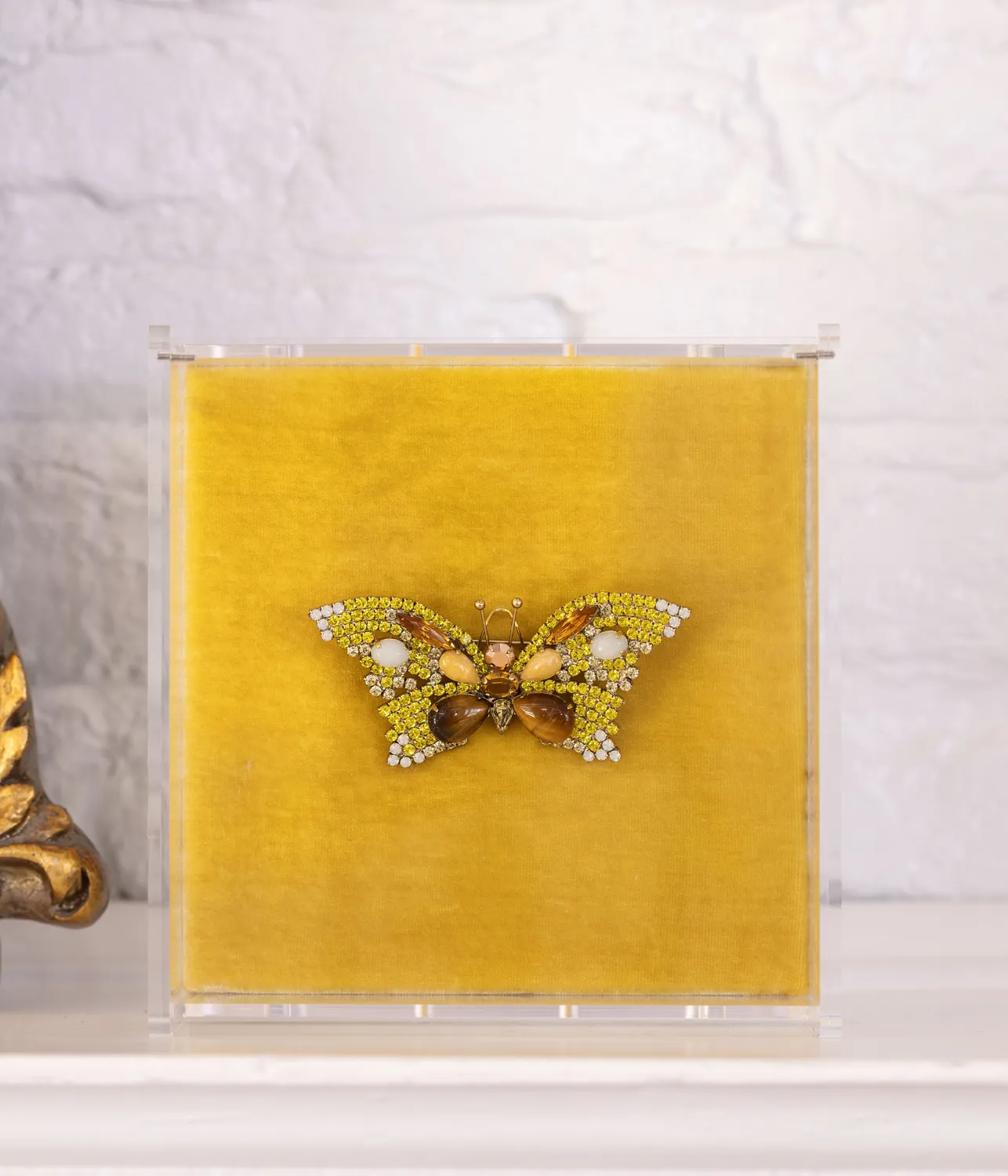 Loren Hope Butterfly brosje jaspis tigerøye jade unik