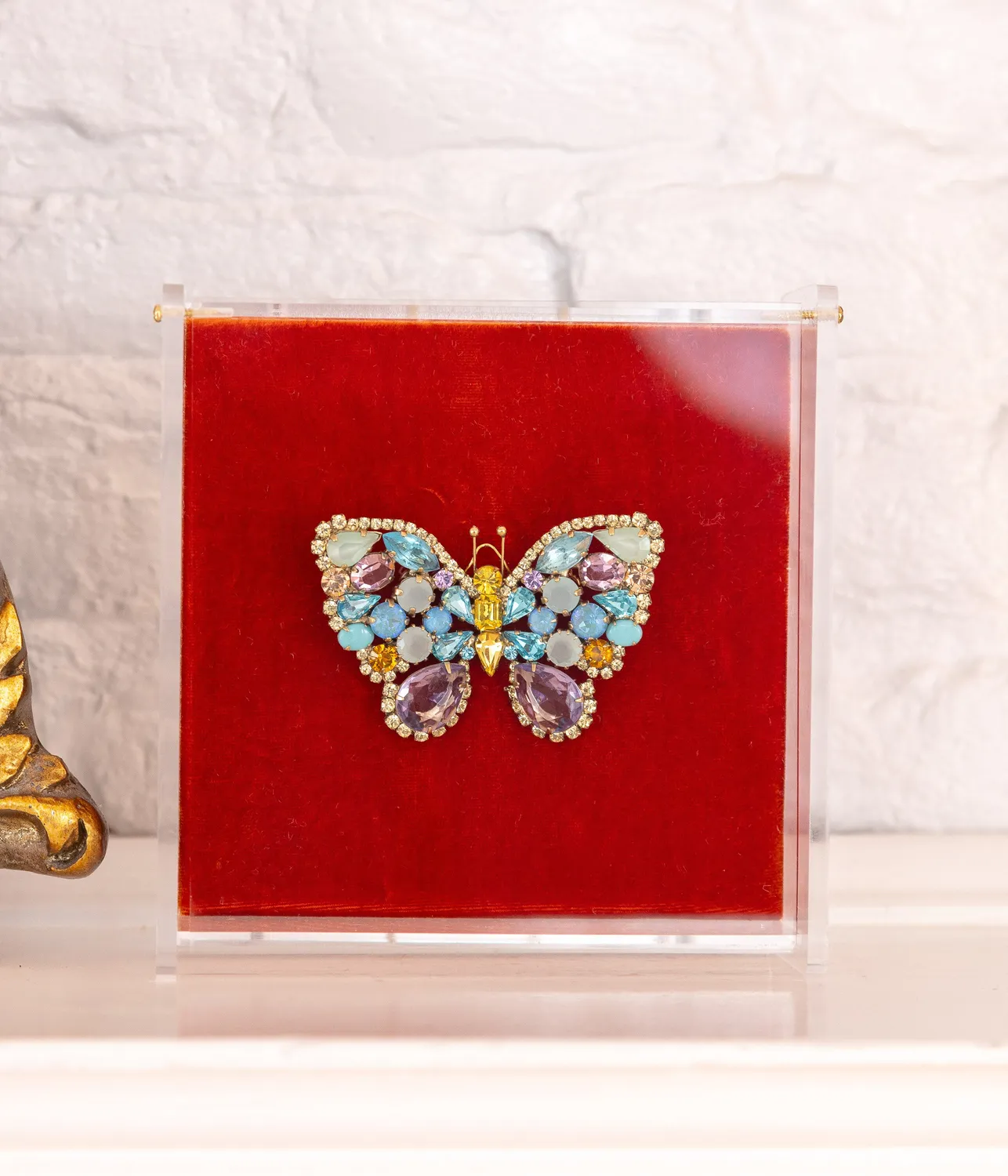 Loren Hope Butterfly brosje aqua medium unik