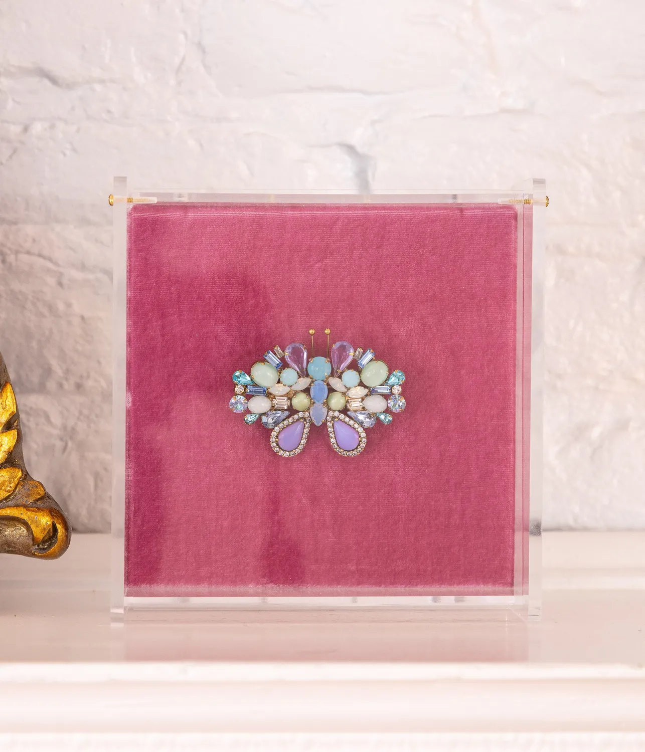 Loren Hope Small Butterfly brosje blå opal