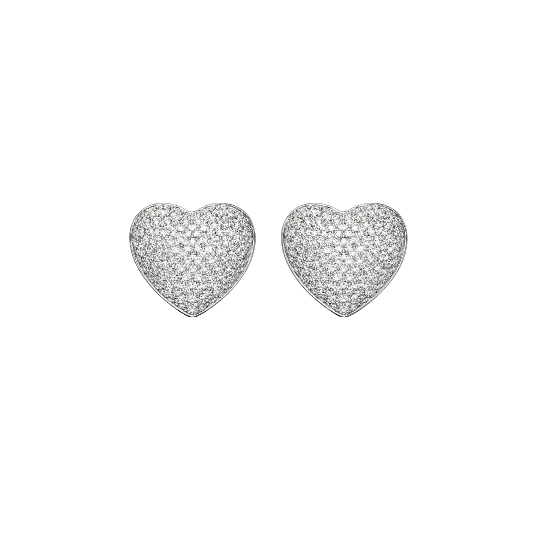 IOAKU Heart of Pavé studs øredobber gull hjerte