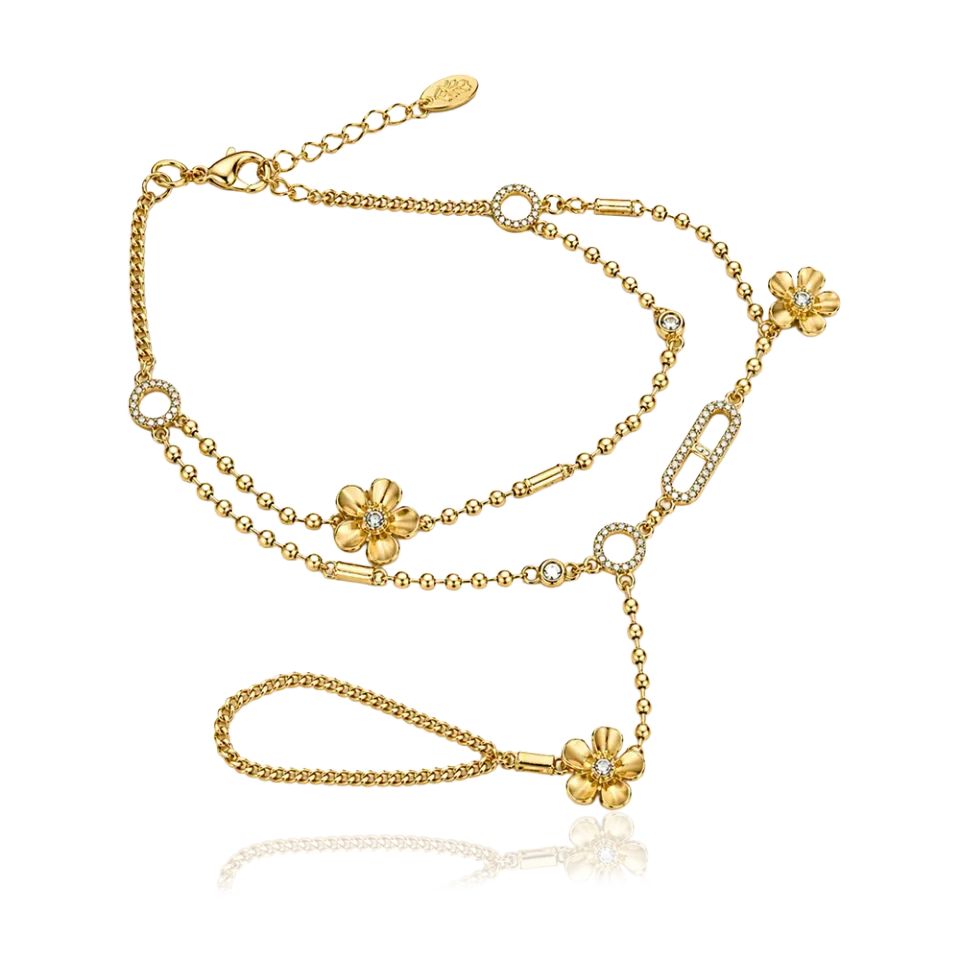 IOAKU La Fleur Detail armbånd gull 16 cm messing