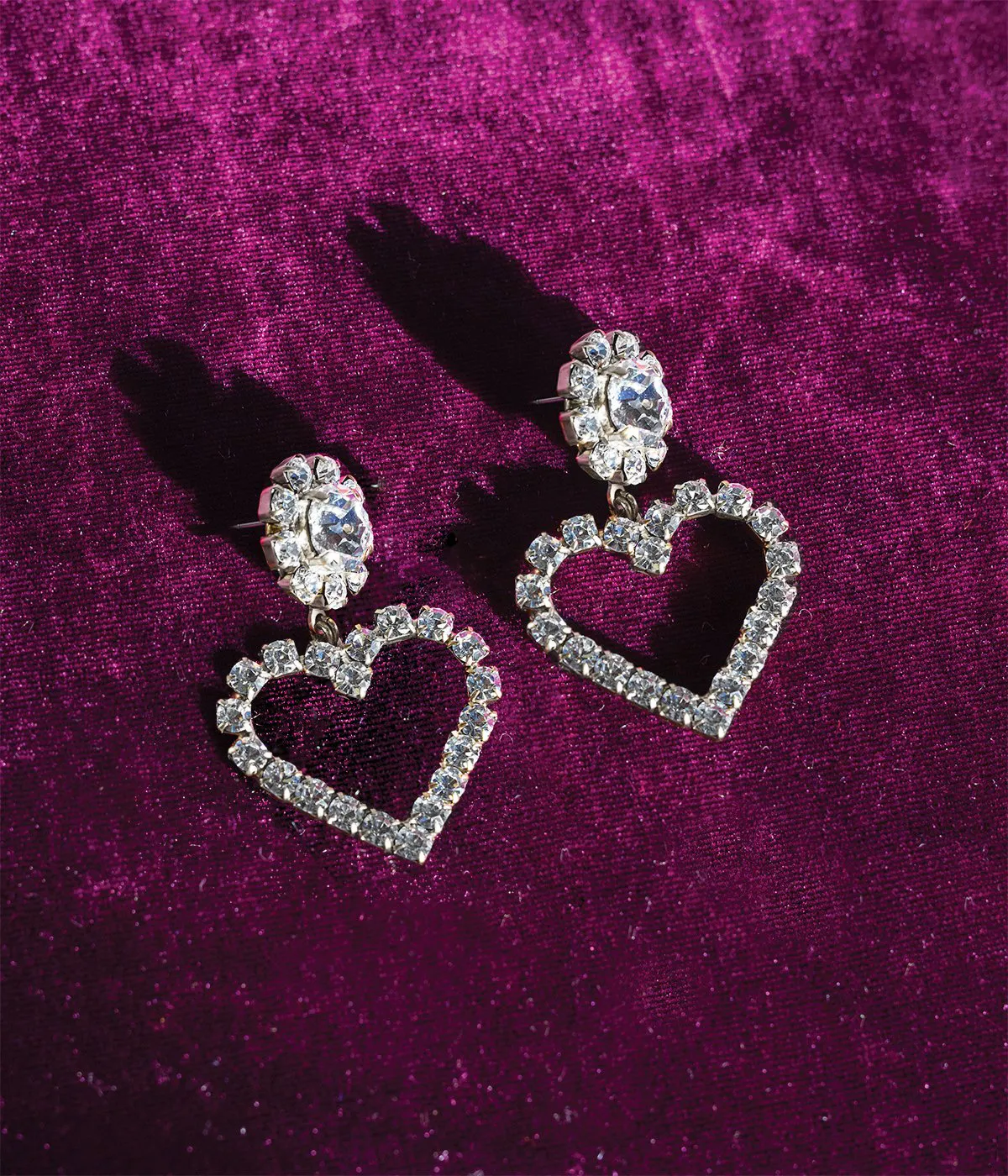 Loren Hope Cupid Heart øredobber crystal 5 cm